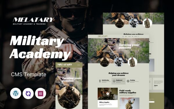 Melatary – Military Training And Academy Multipurpose Responsive WordPress Theme