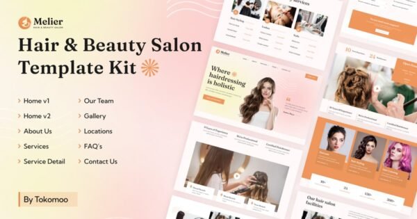 Melier | Hair & Beauty Salon Elementor Template Kit