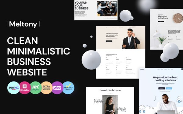 Meltony – Minimalist for Any Businesses WordPress Theme