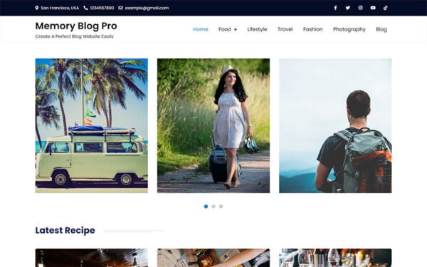 Memory Blog Pro – Clean and Modern Blogging WordPress Theme