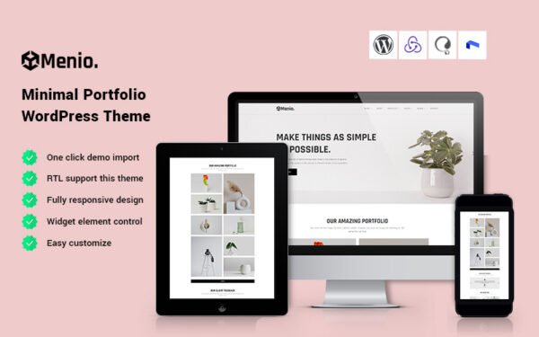 Menio – Minimal Portfolio WordPress Theme