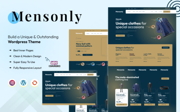 Mensonly – The Ultimate Mens Fashion Store WordPress Theme WooCommerce Theme