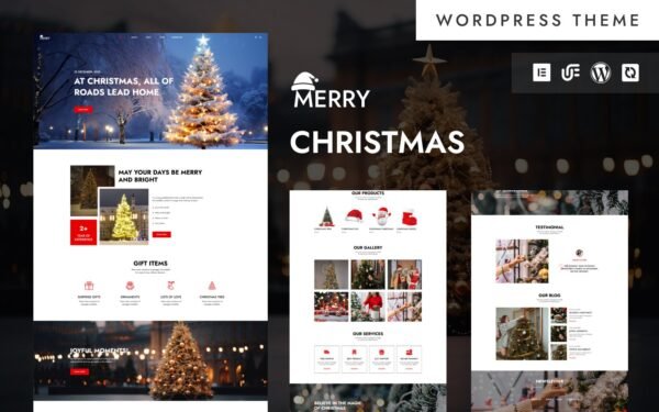 Merry – Christmas Gifts And Celebrations WordPress Elementor Theme WordPress Theme