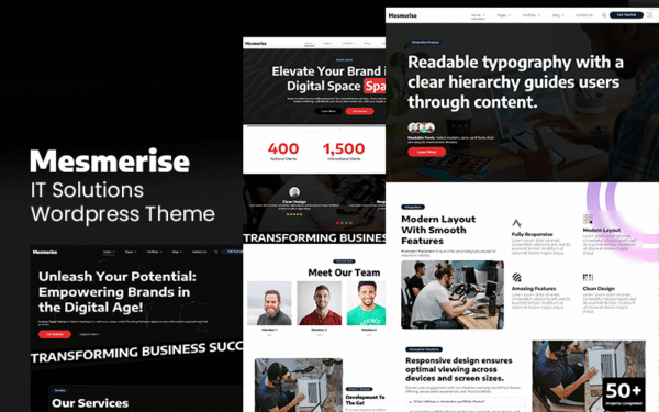 Mesmerise – IT Solutions Wordpress WordPress Theme