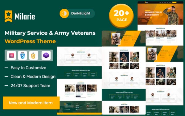 Milarie – Military Service & Army Veterans WordPress Theme