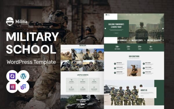 Militia – Military School, Military Prep And Training Programs WordPress Elementor Theme WordPress Theme