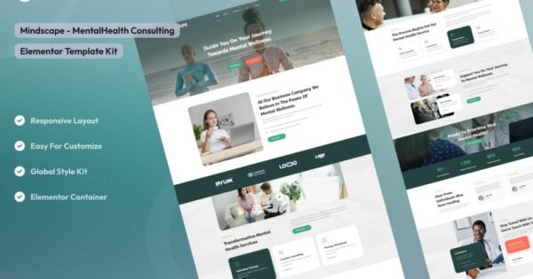 Mindscape – Mental Health Consulting Elementor Template Kit