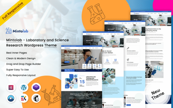 Mintolab – Laboratory and Science Research Wordpress Theme WordPress Theme