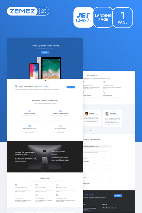 Modazza – Modern Application Jet Elementor Template Elementor Kit