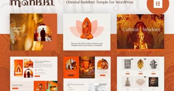 Monkki – Oriental Buddhist Temple Elementor Pro Template Kit