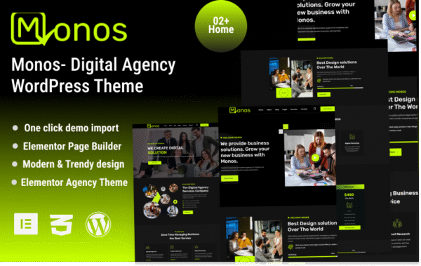 Monos- Digital Agency WordPress Theme