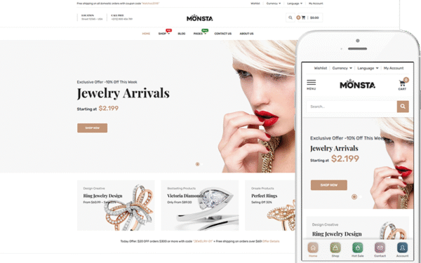 Monsta – Jewellery Theme WooCommerce Theme