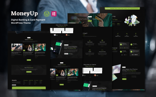 MonyUp – Digital Banking & Card Payment Services WordPress Theme