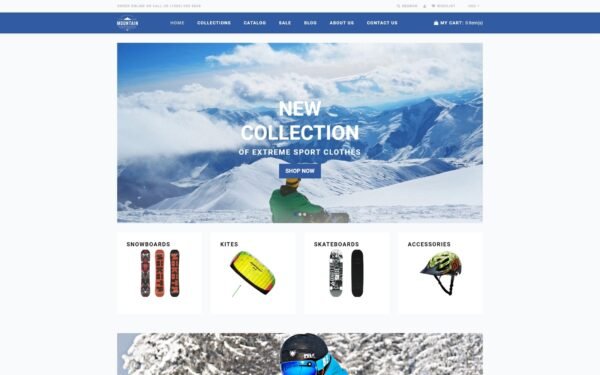 Mountain – Extreme Sport Clothing Store Shopify Theme