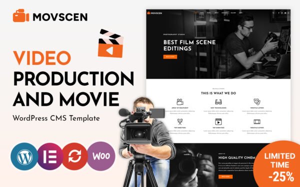 Movscen – Movie Studios and Filmmakers WordPress theme WordPress Theme