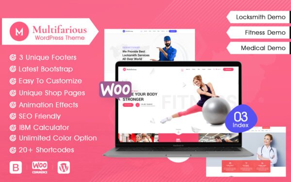 Multifarious – Multi-Concept Corporate WordPress Theme With AI Content Generator