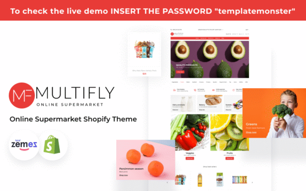 Multifly – Online Supermarket Website Template Shopify Theme