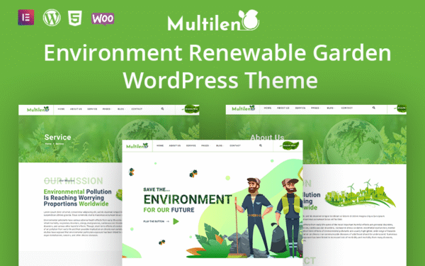 Multilen – Environment Renewable & Gardening WordPress Theme