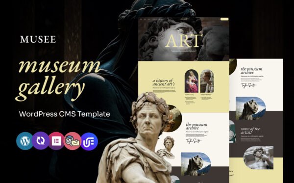 Musee – Art and Museum Gallery Multipurpose WordPress Elementor Theme WordPress Theme