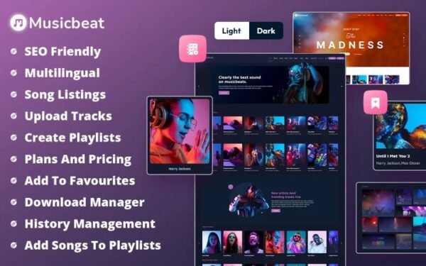 MusicBeat – Web Music Streaming WordPress Theme