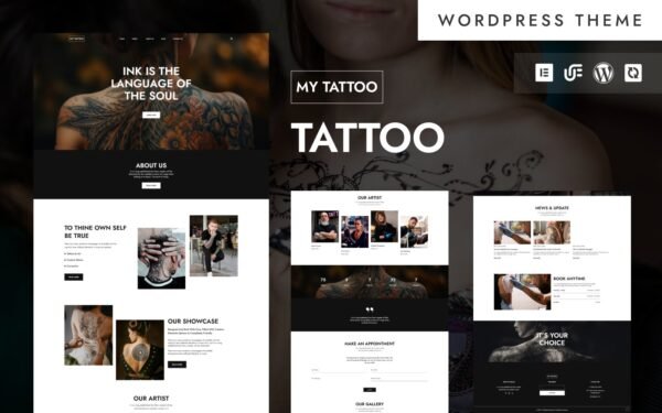 My Tattoo – Tattoo Studio And Body Art WordPress Elementor Theme WordPress Theme