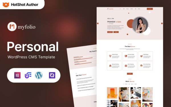 Myfolio – Designer Portfolio WordPress Elementor Theme WordPress Theme