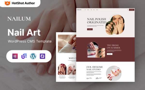 Nailum – Nail Art Salon WordPress Elementor Theme WordPress Theme