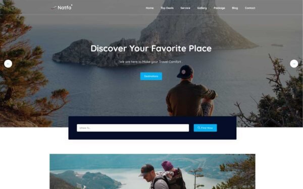 Natfa – Tour and Travel Digital Agency WordPress Theme