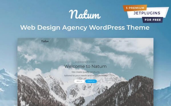Natum – Web Design Multipurpose Modern WordPress Elementor Theme WordPress Theme