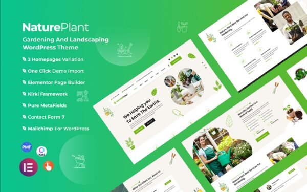 Natureplant – Gardening and Landscaping WordPress Theme