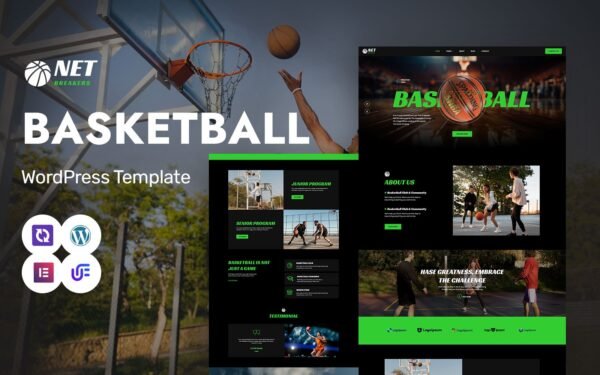 Net Breakers – Basketball Academy, Coaching And Training WordPress Elementor Theme WordPress Theme