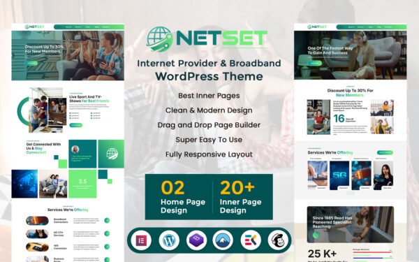 Netset – Internet Provider & Broadband WordPress Theme