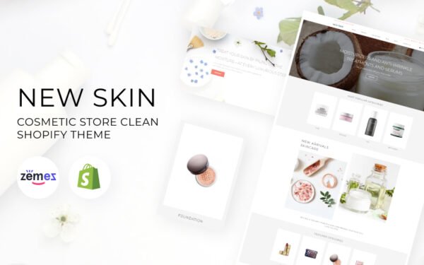 New Skin – Cosmetic Store eСommerce Clean Shopify Theme