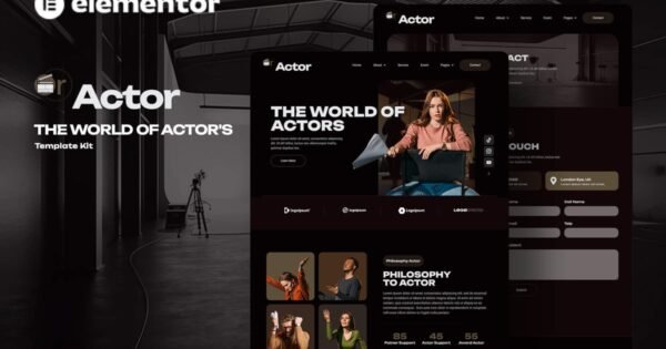 Oractor – Actor Agency Elementor Template Kit