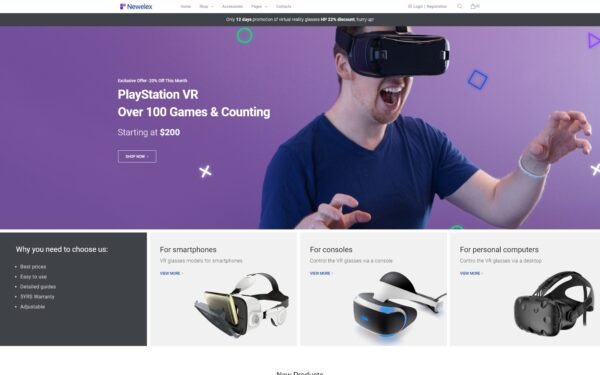 Newelex – Electronics ECommerce Classic Elementor WooCommerce Theme