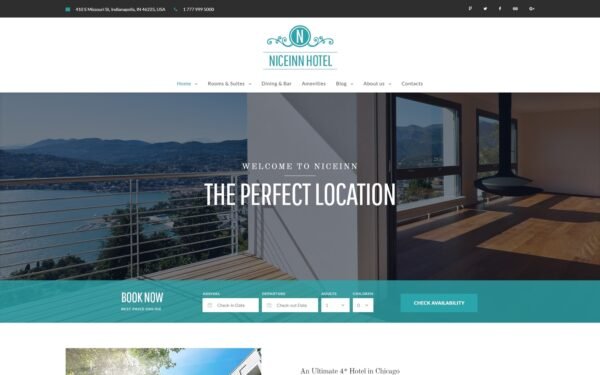 NiceInn – Small Hotel Responsive WordPress Theme