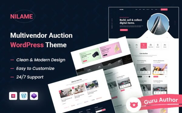 Nilame – Multi Vendor Auction Elementor WordPress Theme