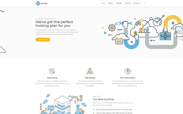 NoLimitz – Hosting WordPress Elementor Theme WordPress Theme
