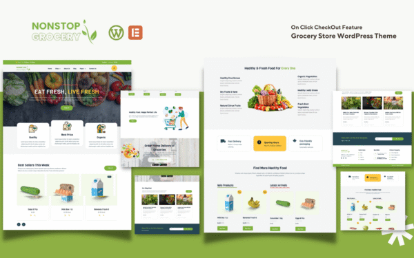 NonStop Grocery – One Click Check Out Grocery & Organic Food Theme WooCommerce Theme