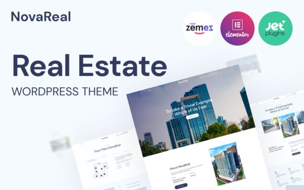 Nova Real – Real Estate Company WordPress theme WordPress Theme