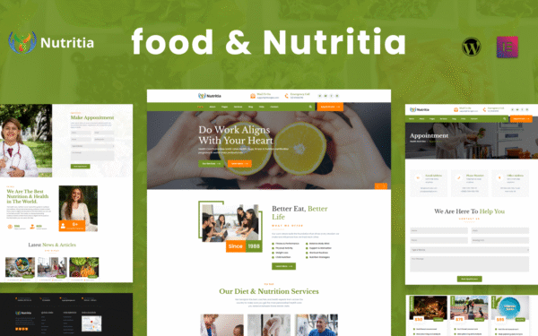 Nutritia – Nutrition WordPress Theme