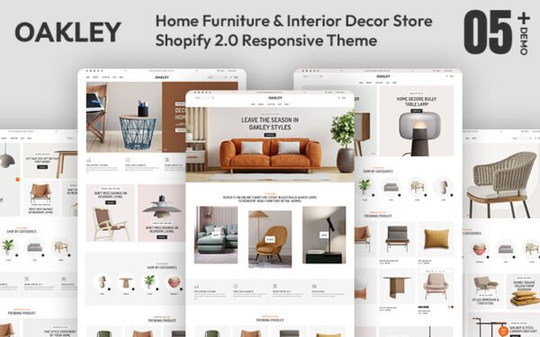 Oakley – Home Furniture & Interior Decor Store Multipurpose Shopify 2.0 Responsive Theme Shopify Theme