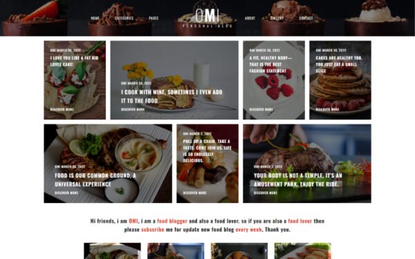 Omi – Food Blog WordPress Theme