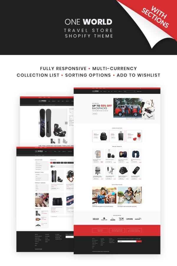 One World – Travel Store Shopify Theme