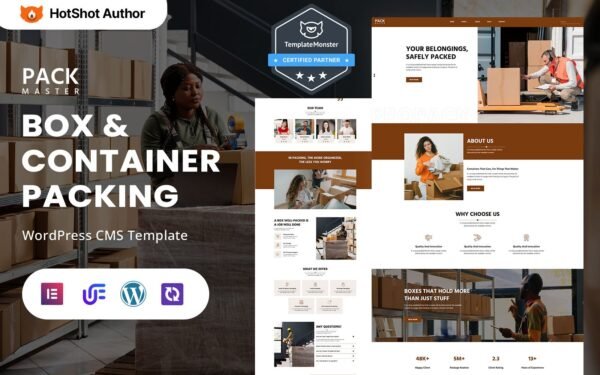 PackMaster – Box And Container Packing Services WordPress Elementor Theme WordPress Theme