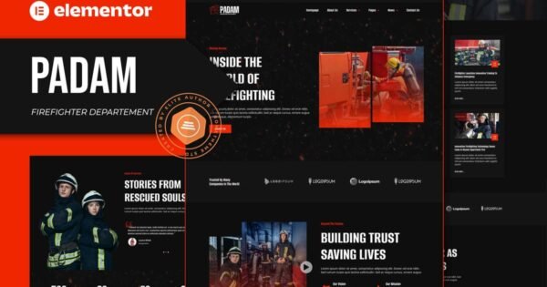 Padam – Firefighter Departement Elementor Template Kit