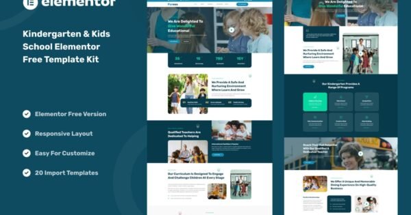 Parees – Kindergarten & Kids School Elementor Template Kit