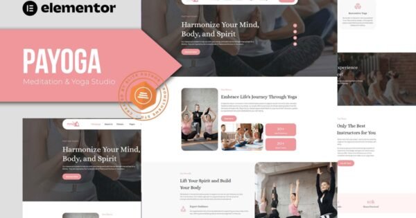 Payoga – Meditation & Yoga Studio Elementor Template Kit