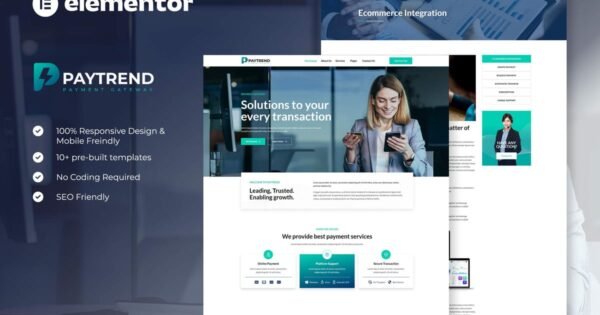 Paytrend – Online Payment Gateaway Elementor Template Kit