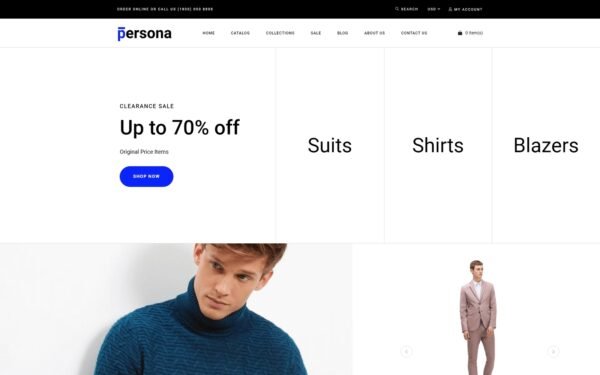Persona – Stylish Men Clothes Store Shopify Theme